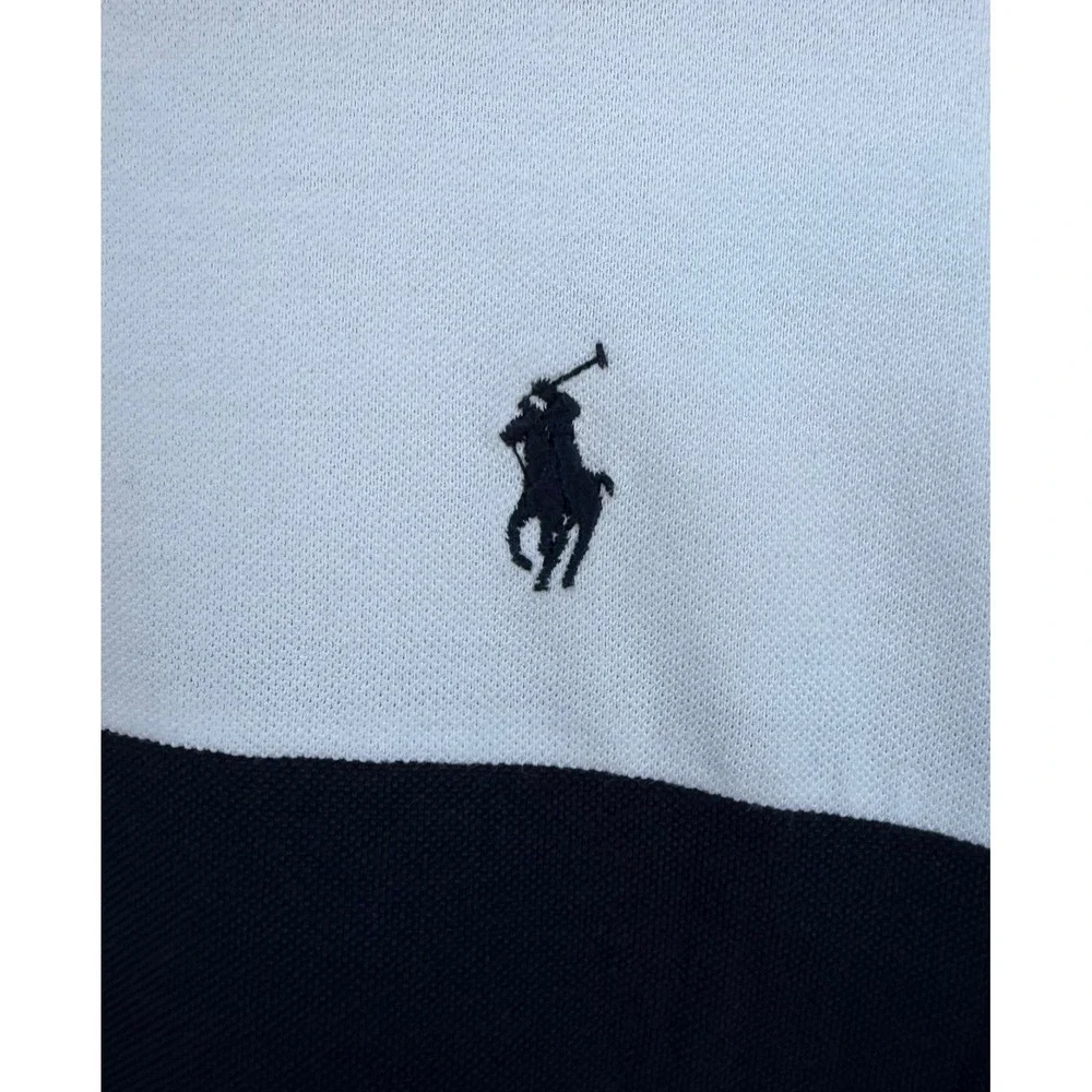 Polo Ralph Lauren Mens XL Classic Fit Colorblock Polo Shirt Red White Navy Blue